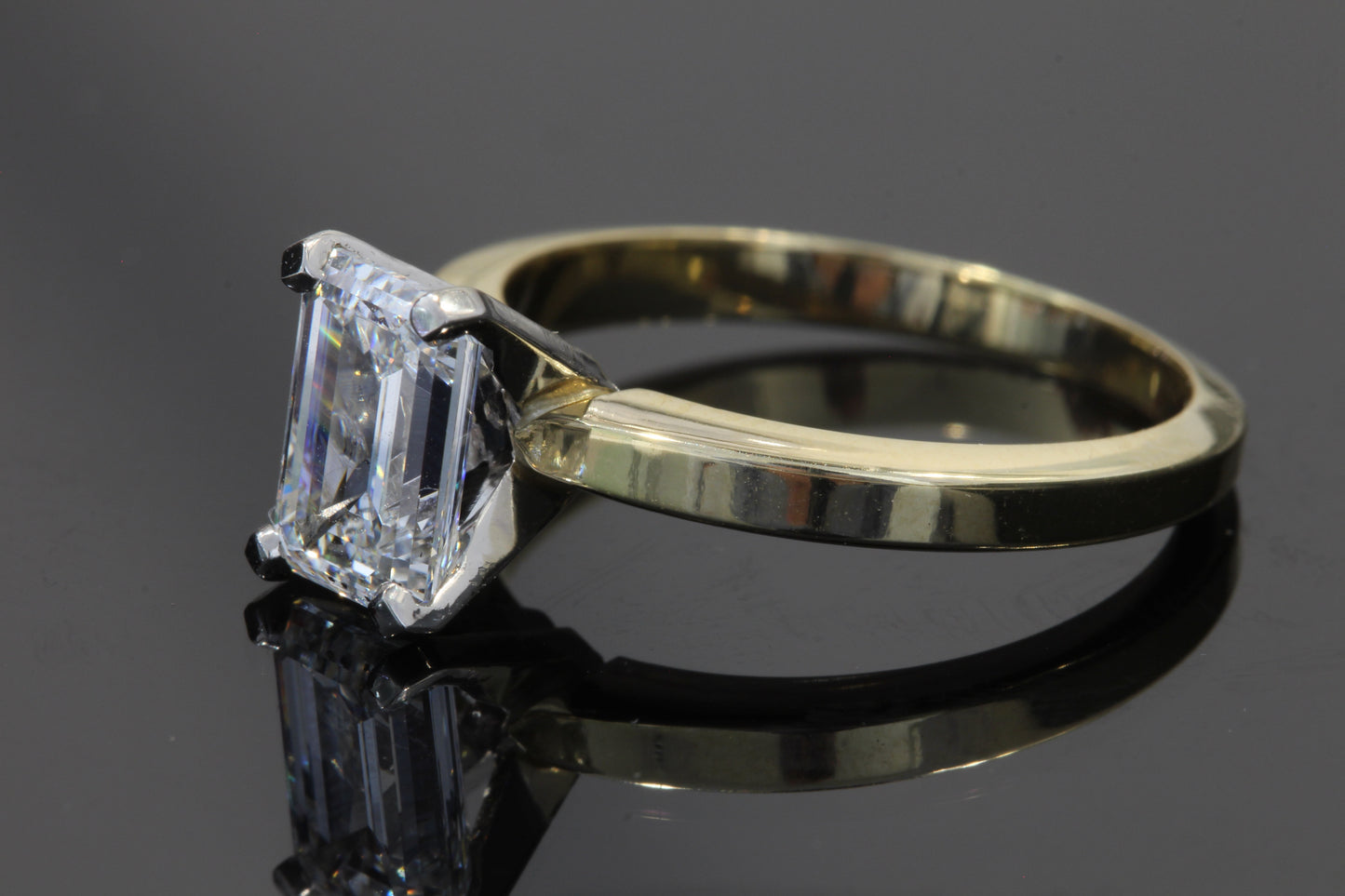 Emerald cut lab diamond 1.51ct