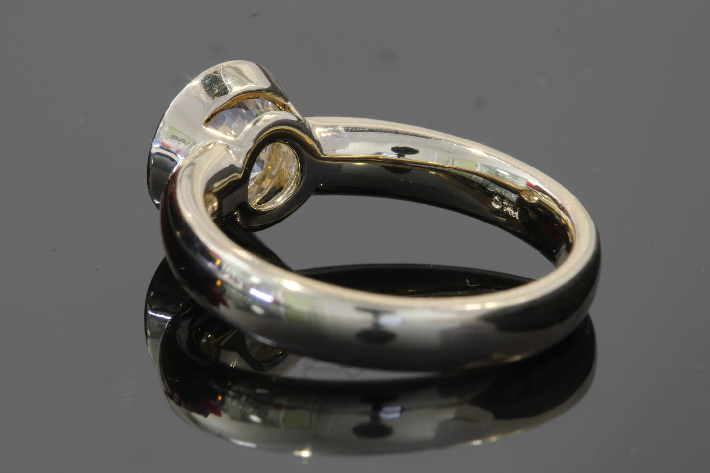 1.53ct Lab-Grown Diamond Bezel-Set Ring in 14K Yellow Gold