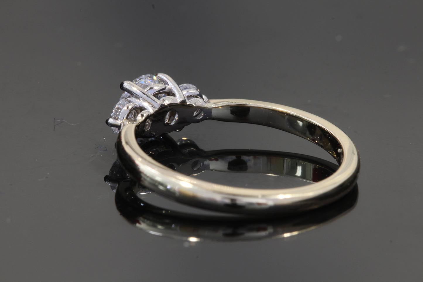 14K Yellow & White Gold Three-Stone Engagement Ring