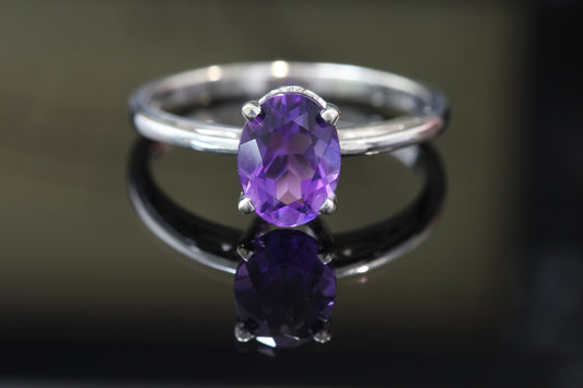 Amethyst ring 14k