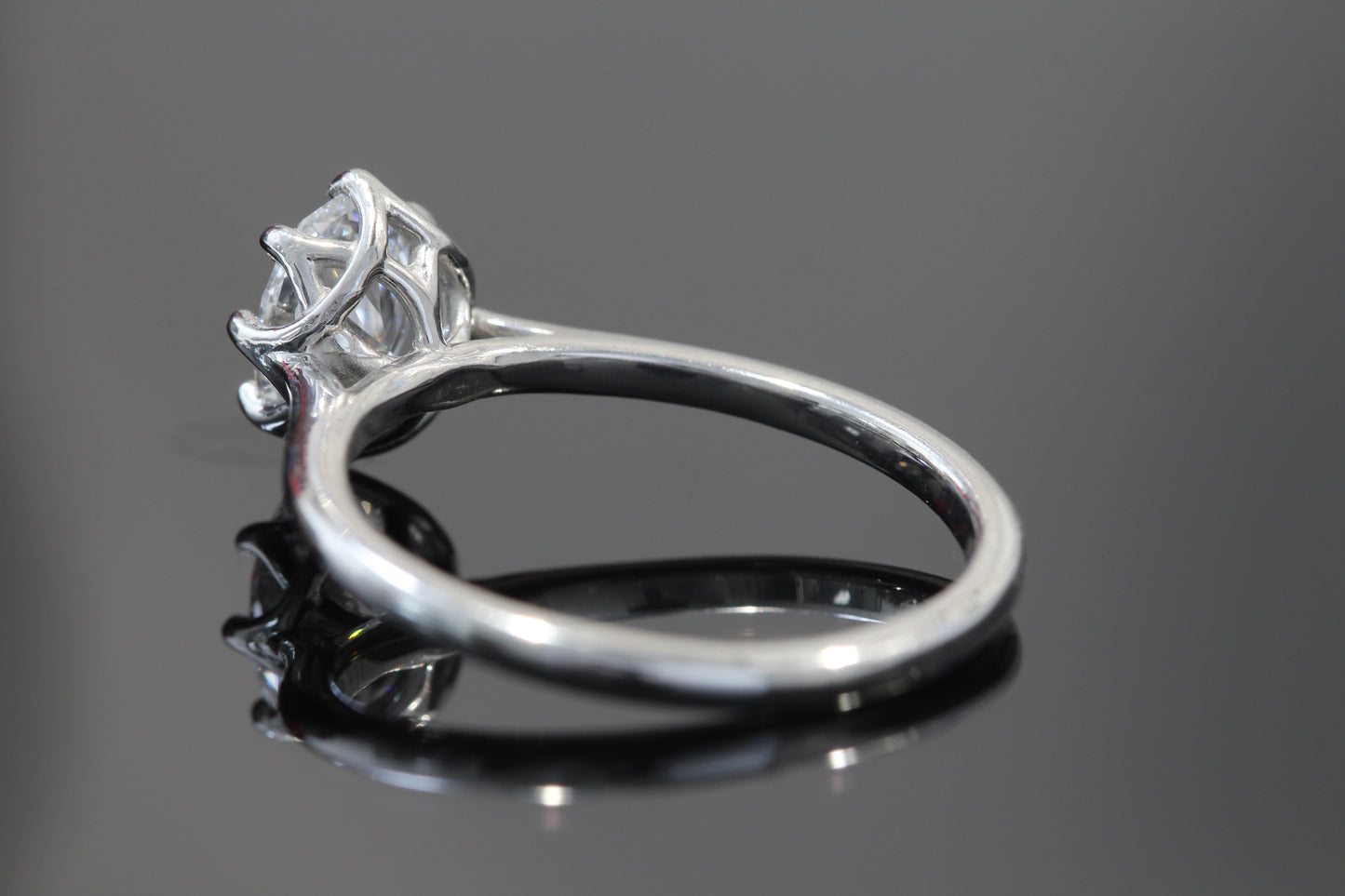 Platinum lab diamond engagement ring
