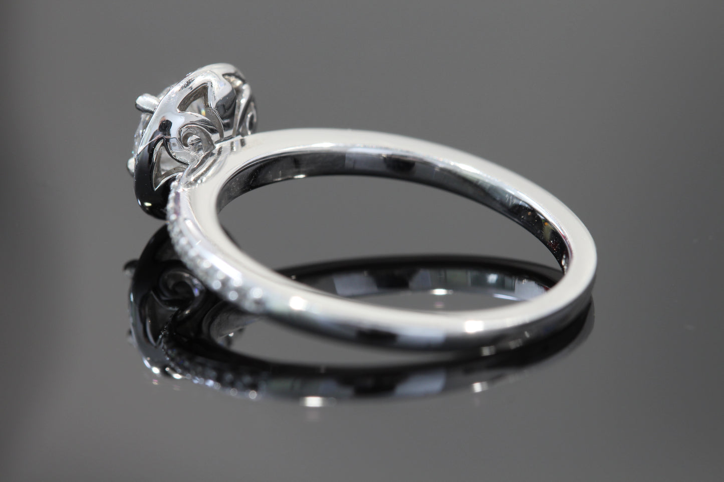 14k diamond halo engagement ring