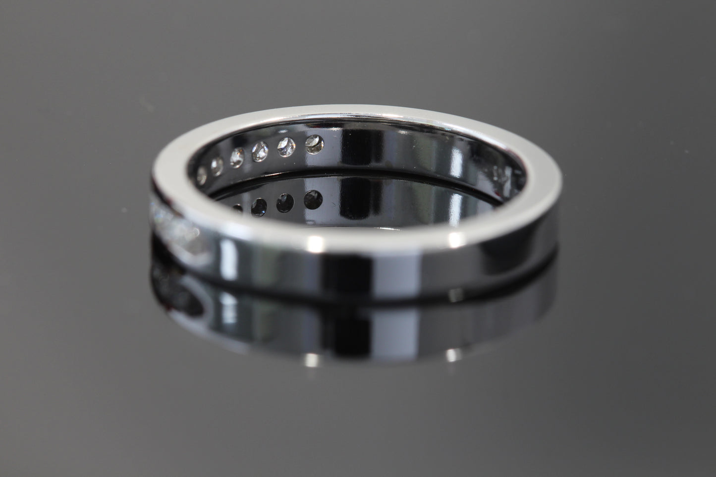 14k white gold diamond band 0.25 carat