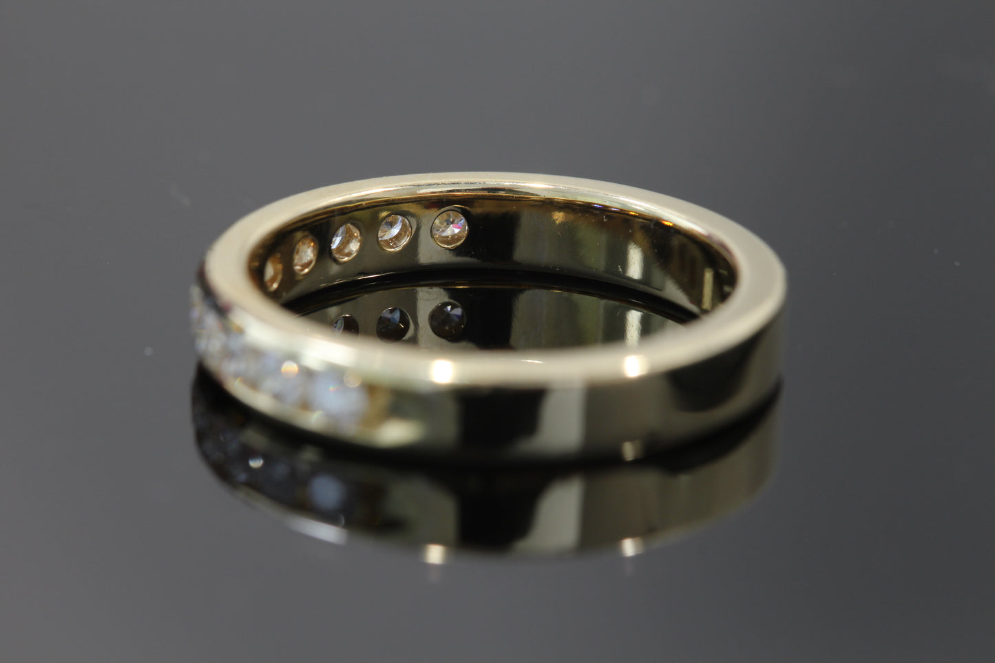 14k yellow diamond band 0.50 carat