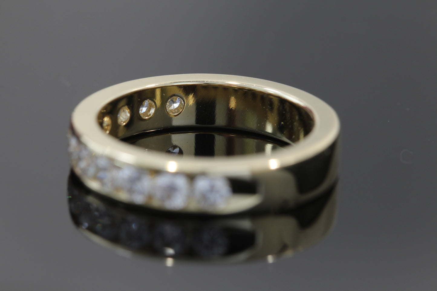 14k yellow gold diamond band 1.00 carat