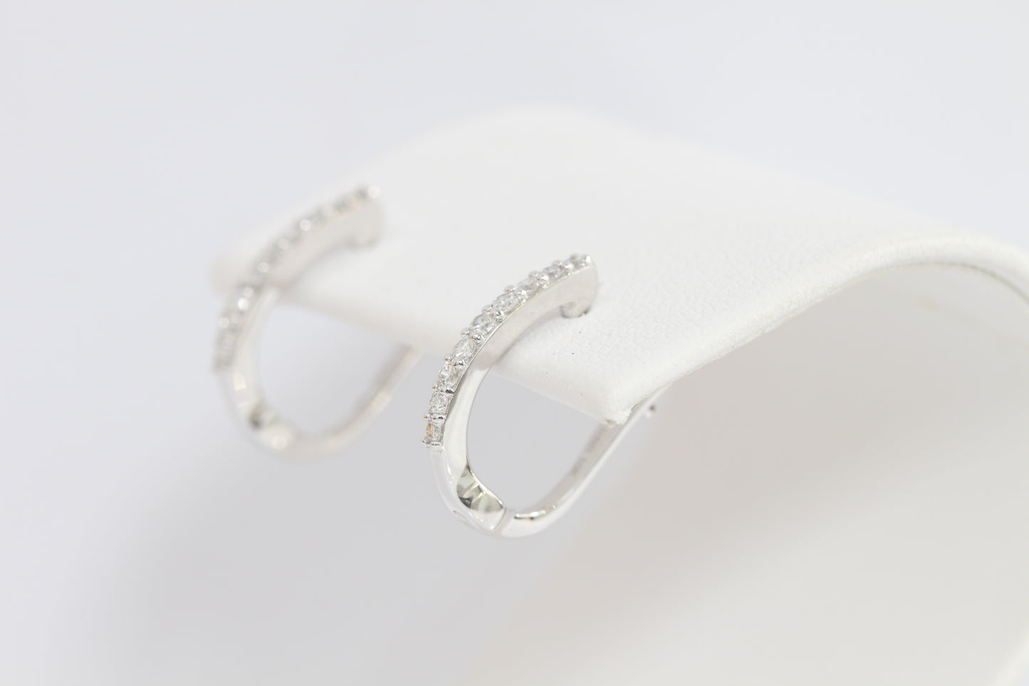 10k diamond hoop earrings