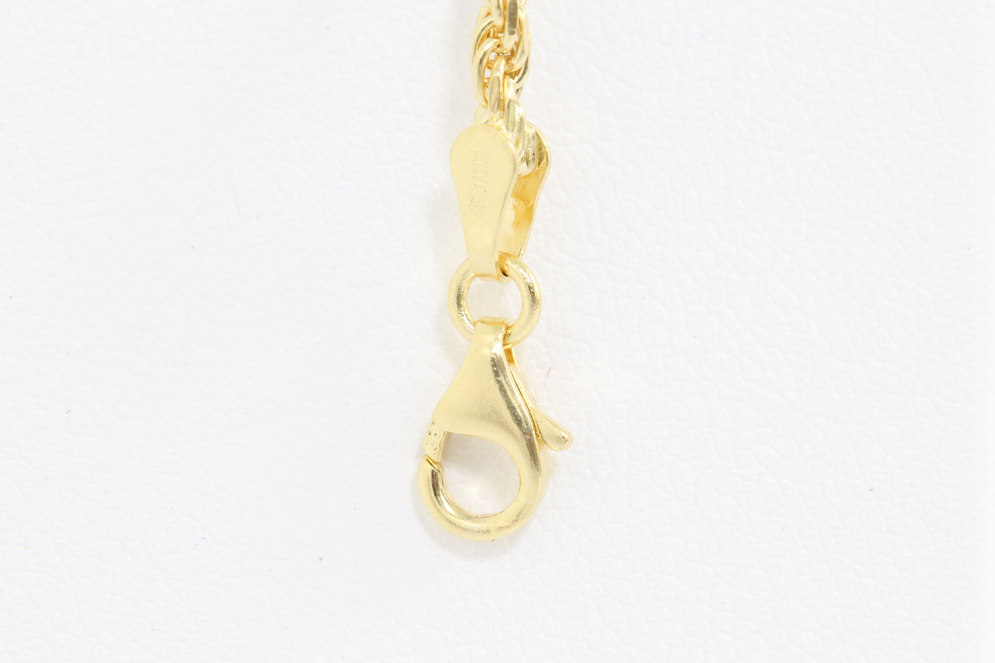 14k solid rope bracelet with lobster clasp