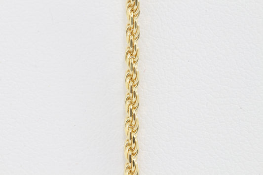 10k solid rope bracelet with lobster clasp