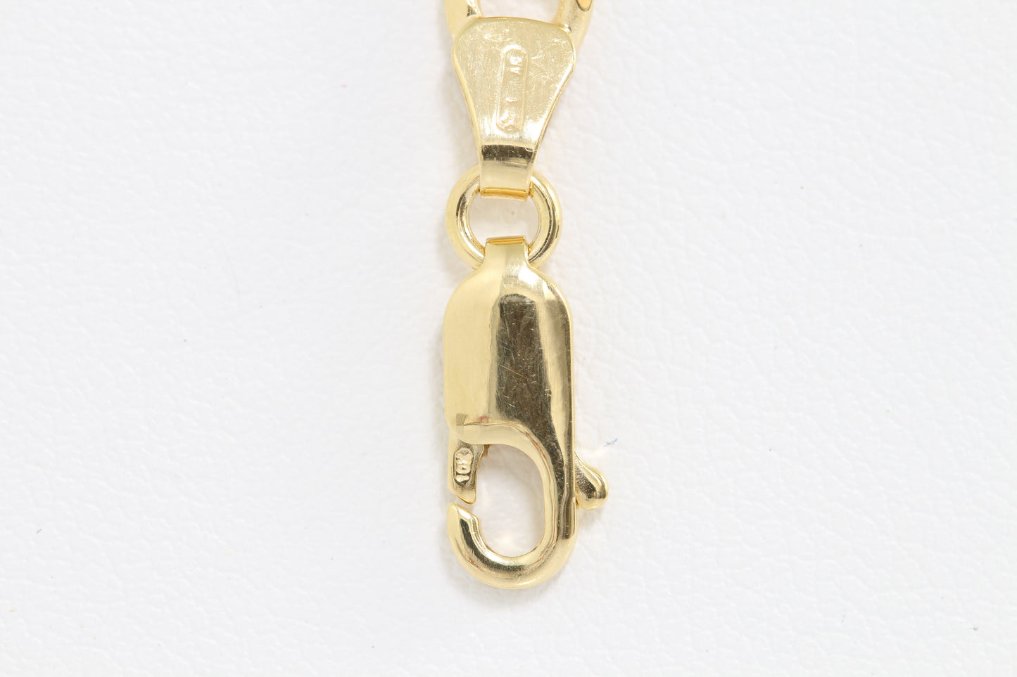10k gold solid link open curb bracelet with lobster clasp