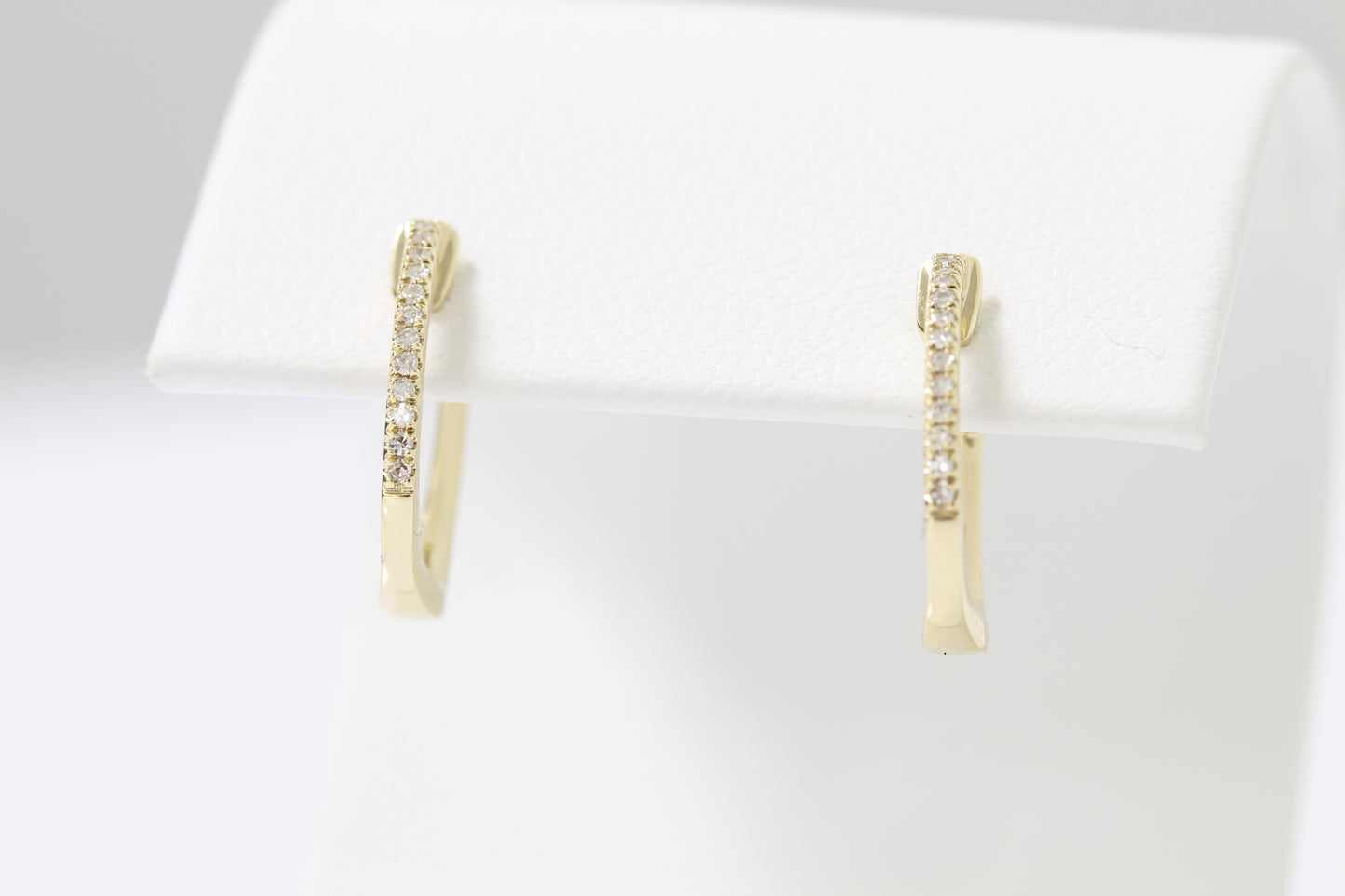 10k gold diamond hoops