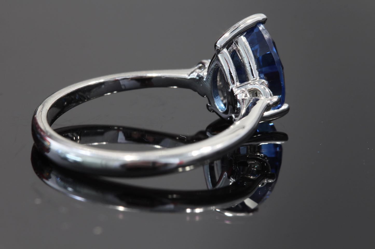 Platinum blue sapphire