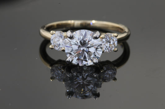 Three Stone Engagement Ring 2.62ct