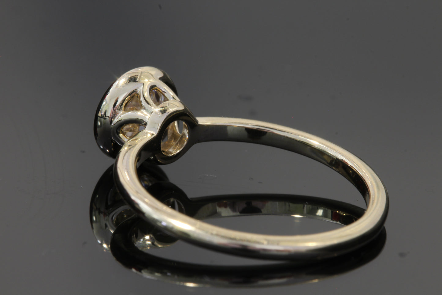 14k Yellow Gold Bezel-Set Lab Diamond Ring