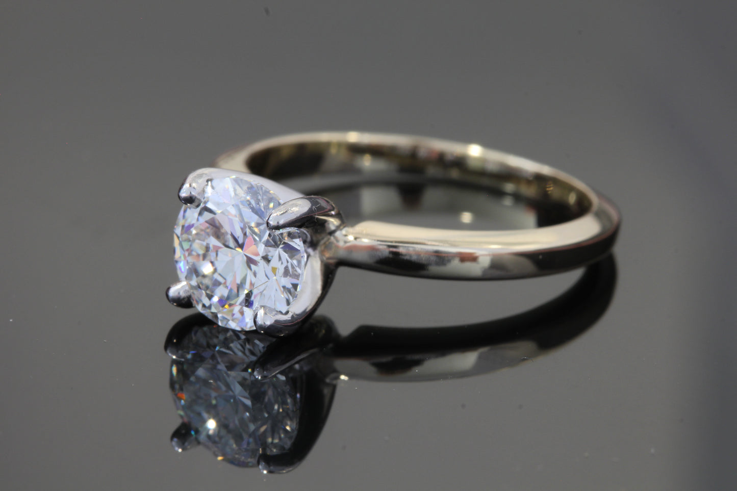 14K Yellow Gold with Platinum Claws – 1.50ct F VS1 Lab-Grown Diamond