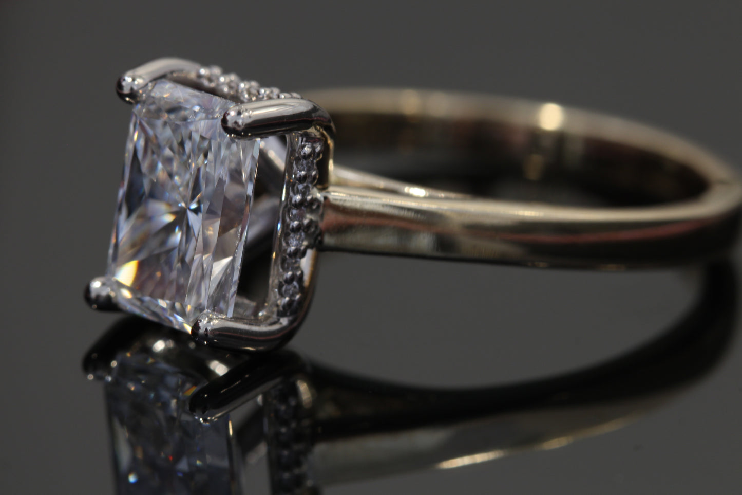 2.05ct Radiant Hidden Halo