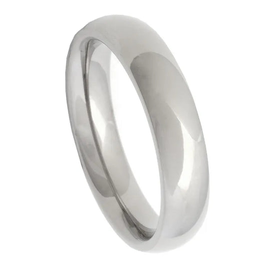 5mm Titanium Ring – Polished Tiffany Style