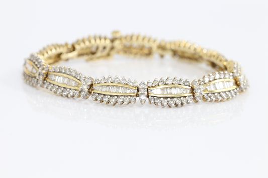 Estate diamond tennis bracelet 14k