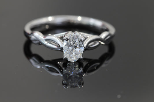 14k Lab diamond engagement ring infinity