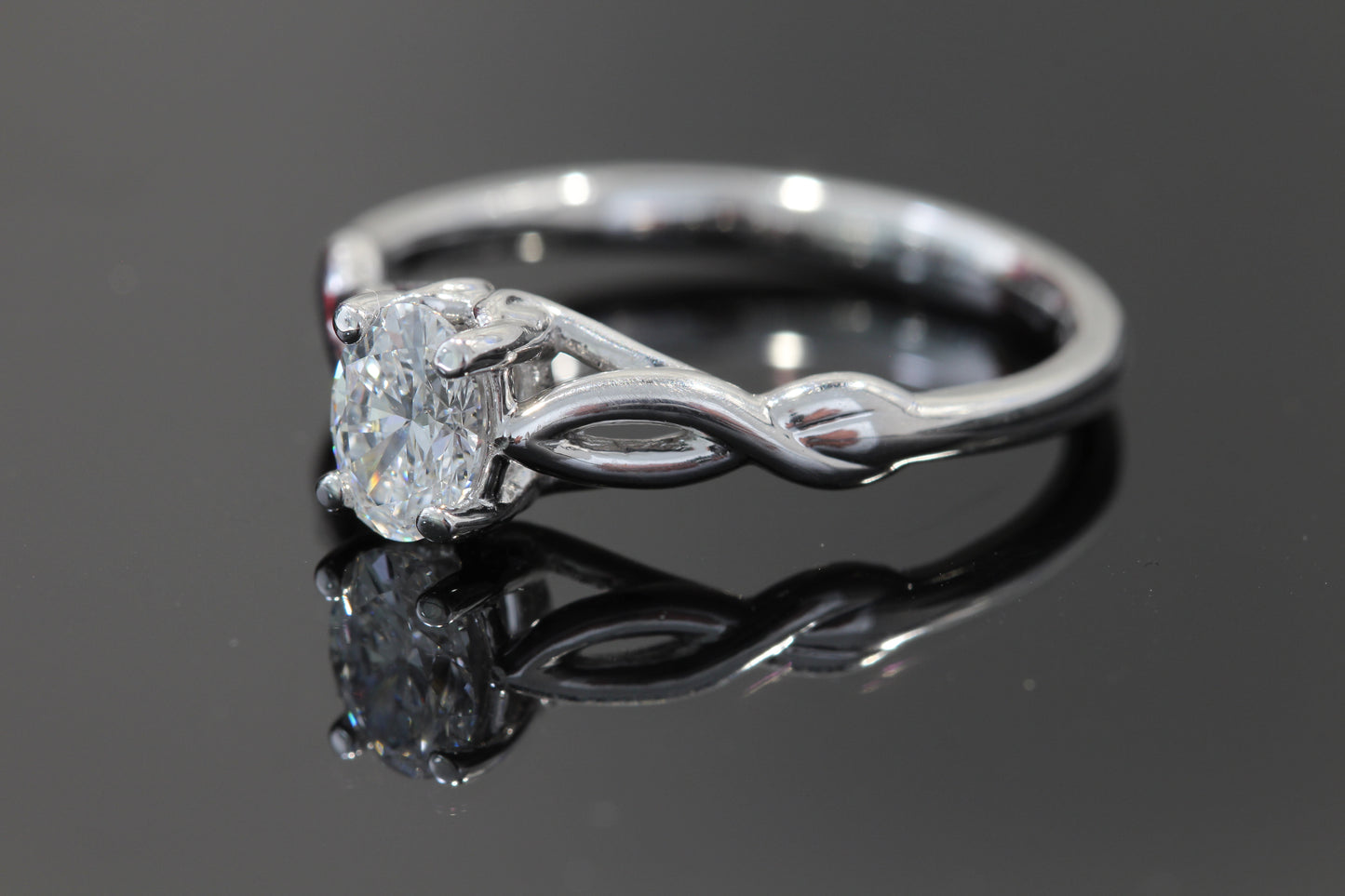 14k Lab diamond engagement ring infinity
