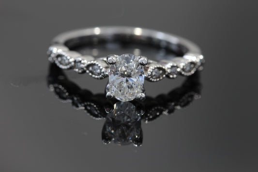 14k lab diamond engagement ring