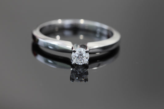 14k .20ct mined diamond engagement ring