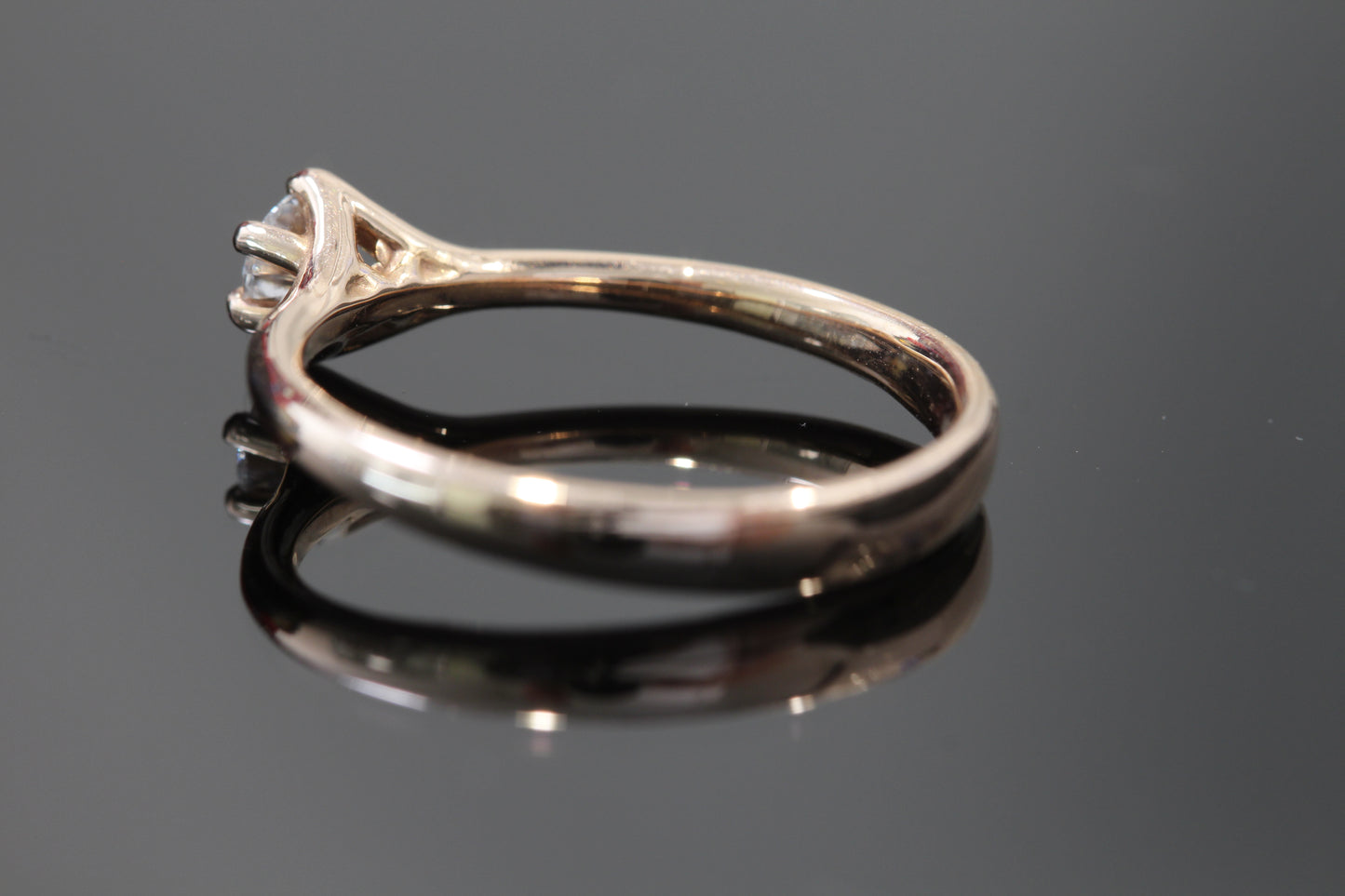 14k rose diamond engagement ring