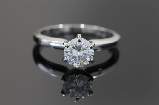 14k moissante engagement ring