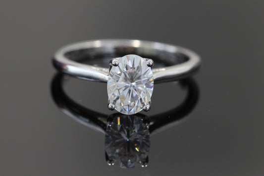 14k moissanite engagement ring