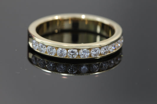 14k yellow diamond band 0.50 carat
