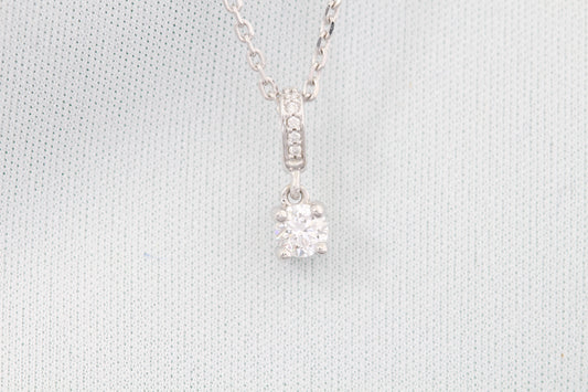 14k Lab diamond pendant