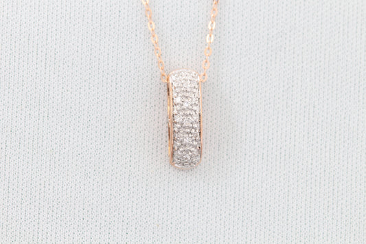 10k diamond necklace yellow or rose gold
