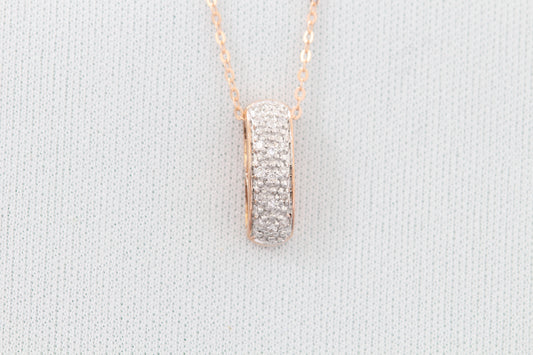 10k diamond necklace yellow or rose gold