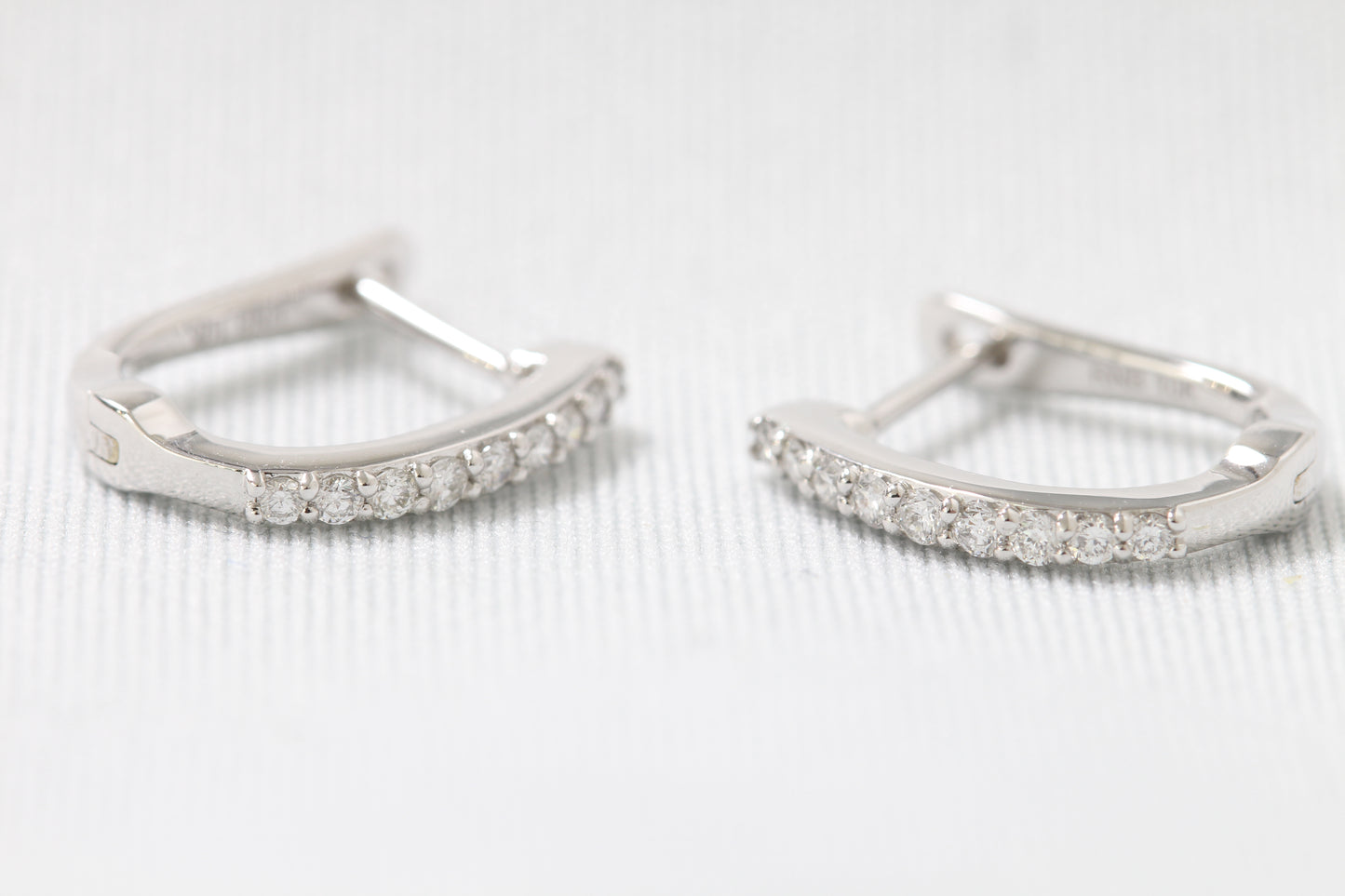 10k diamond hoop earrings
