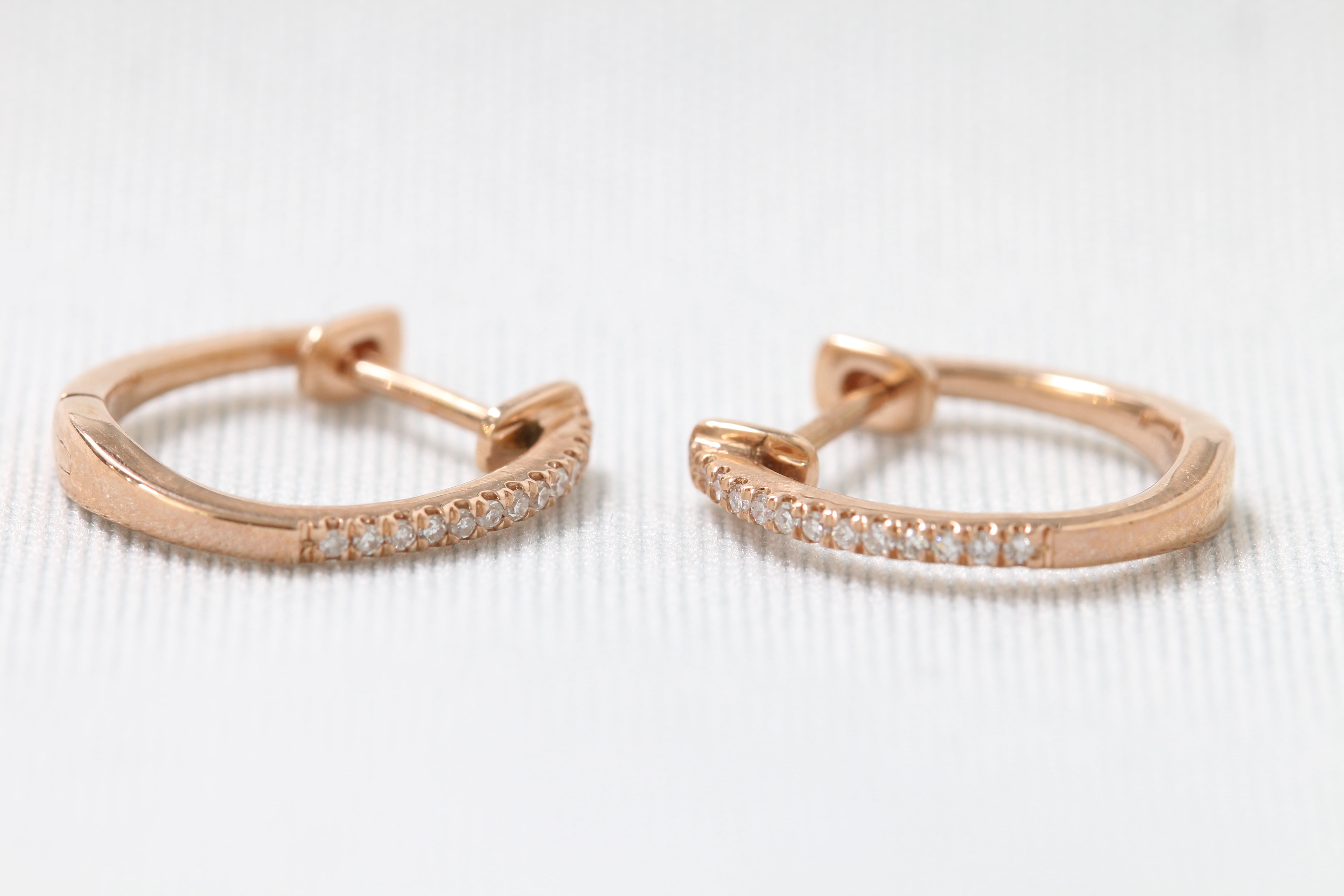 10k gold diamond hoops
