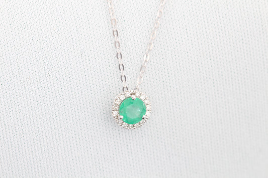 10k emerald necklace