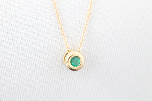 14k emerald necklace