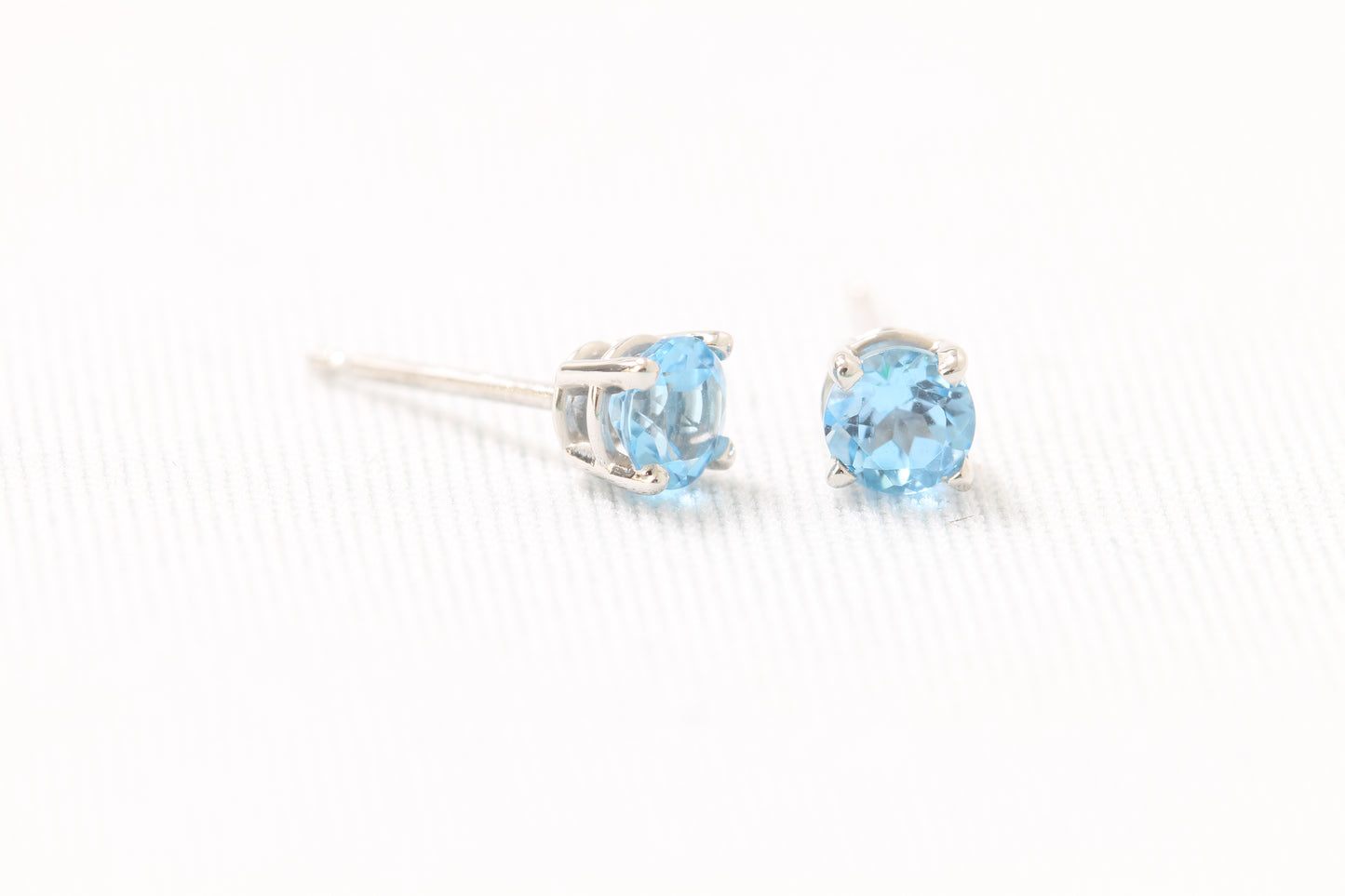 14k genuine birthstone stud earrings