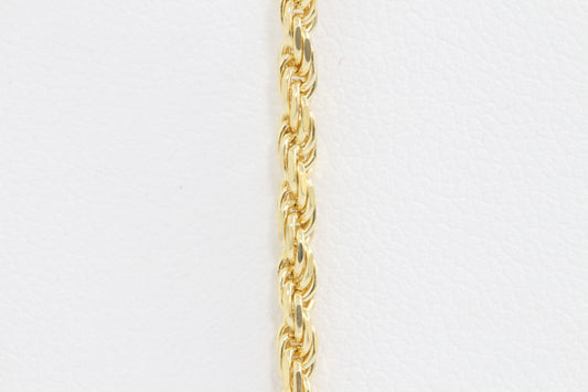 14k solid rope bracelet with lobster clasp
