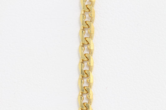 14k solid link gold bracelet with lobster clasp