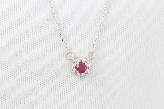 14k ruby necklace