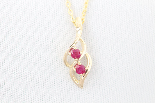 14k ruby necklace
