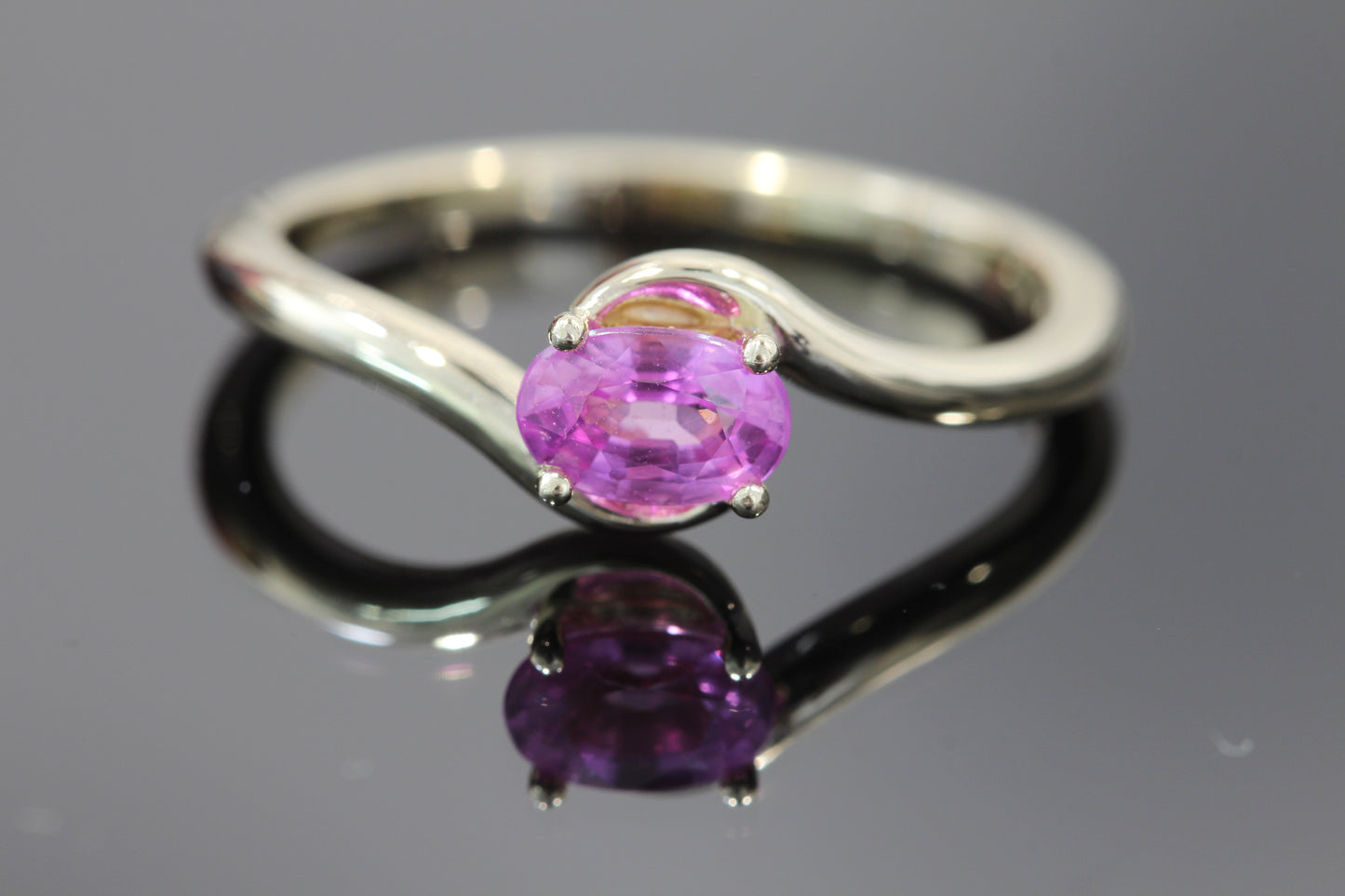 14k Pink sapphire ring