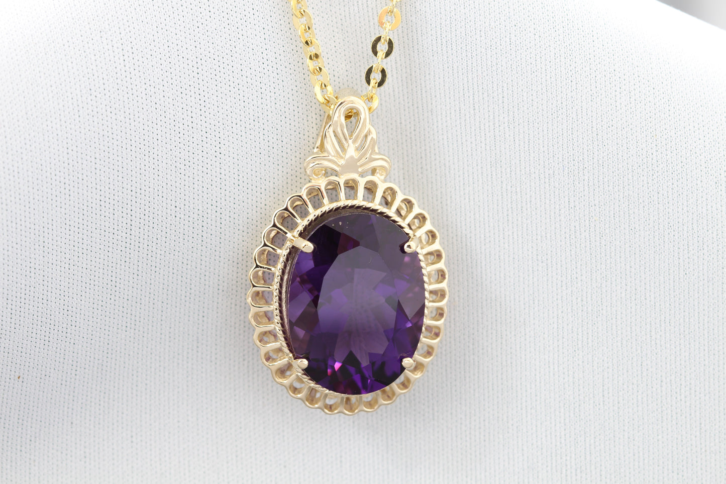 14k Amazing amethyst pendant