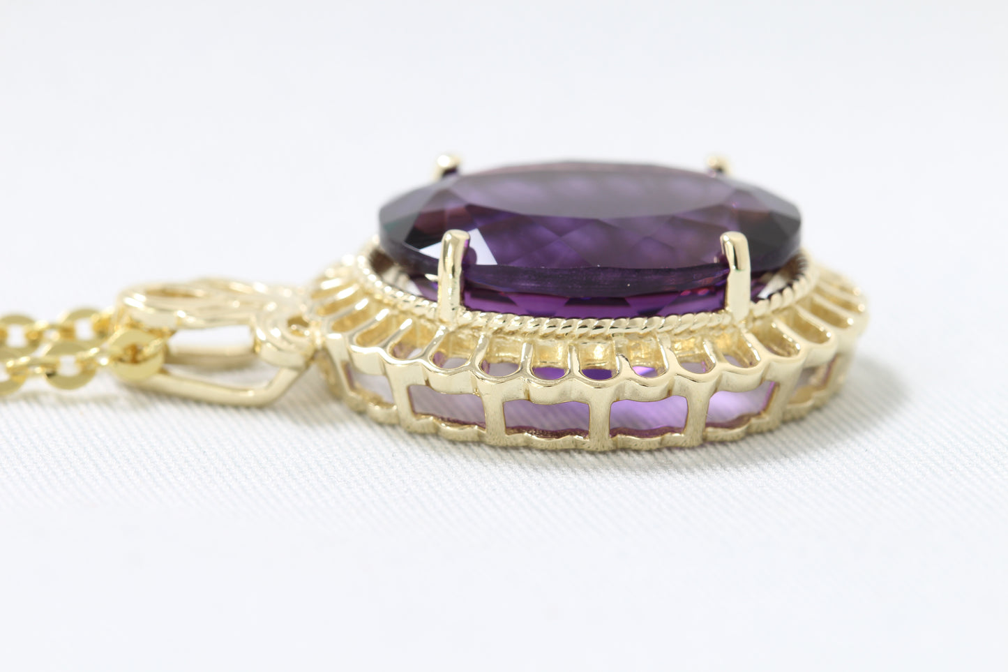 14k Amazing amethyst pendant