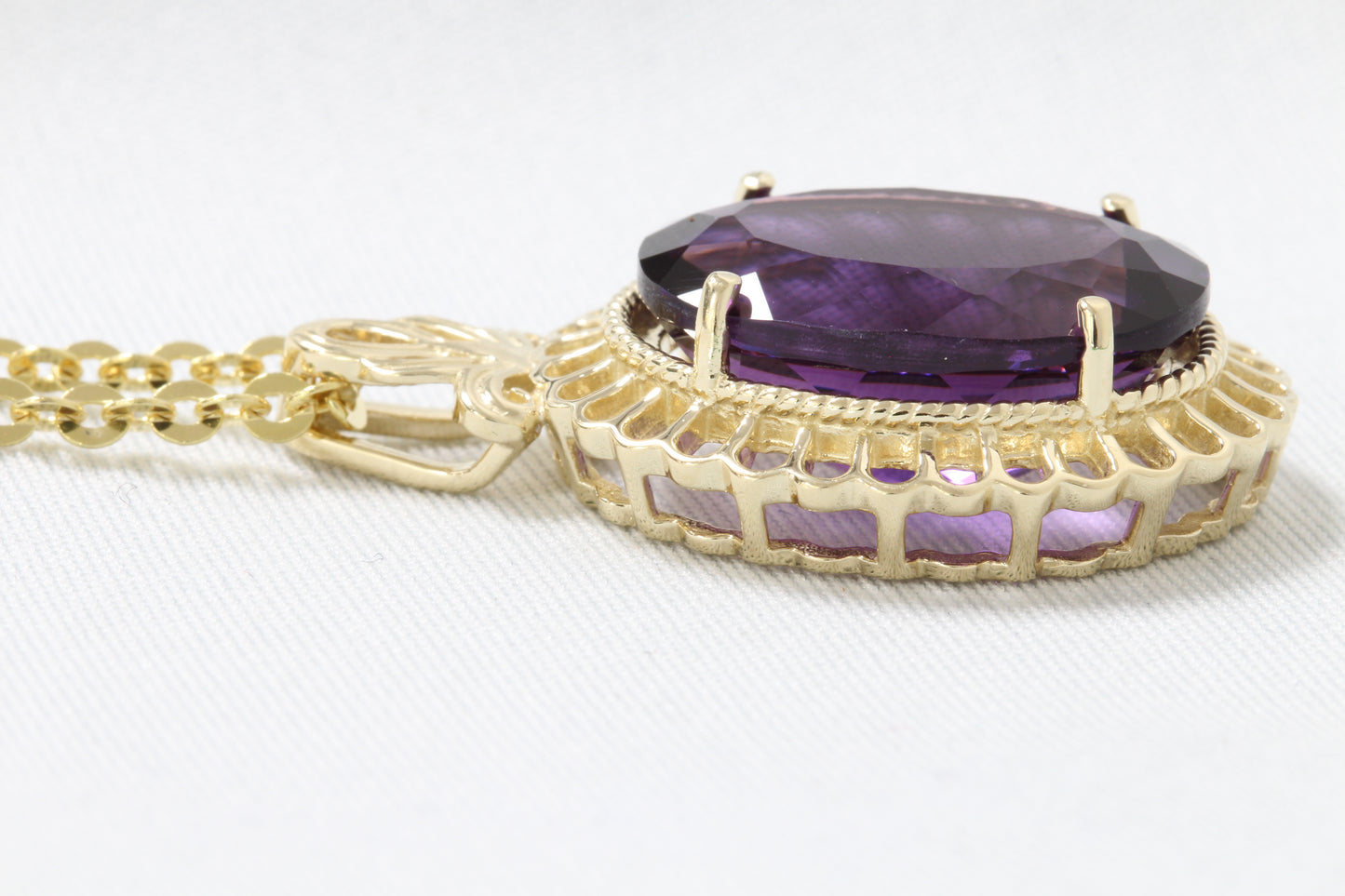 14k Amazing amethyst pendant