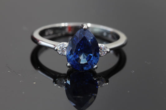 Platinum blue sapphire