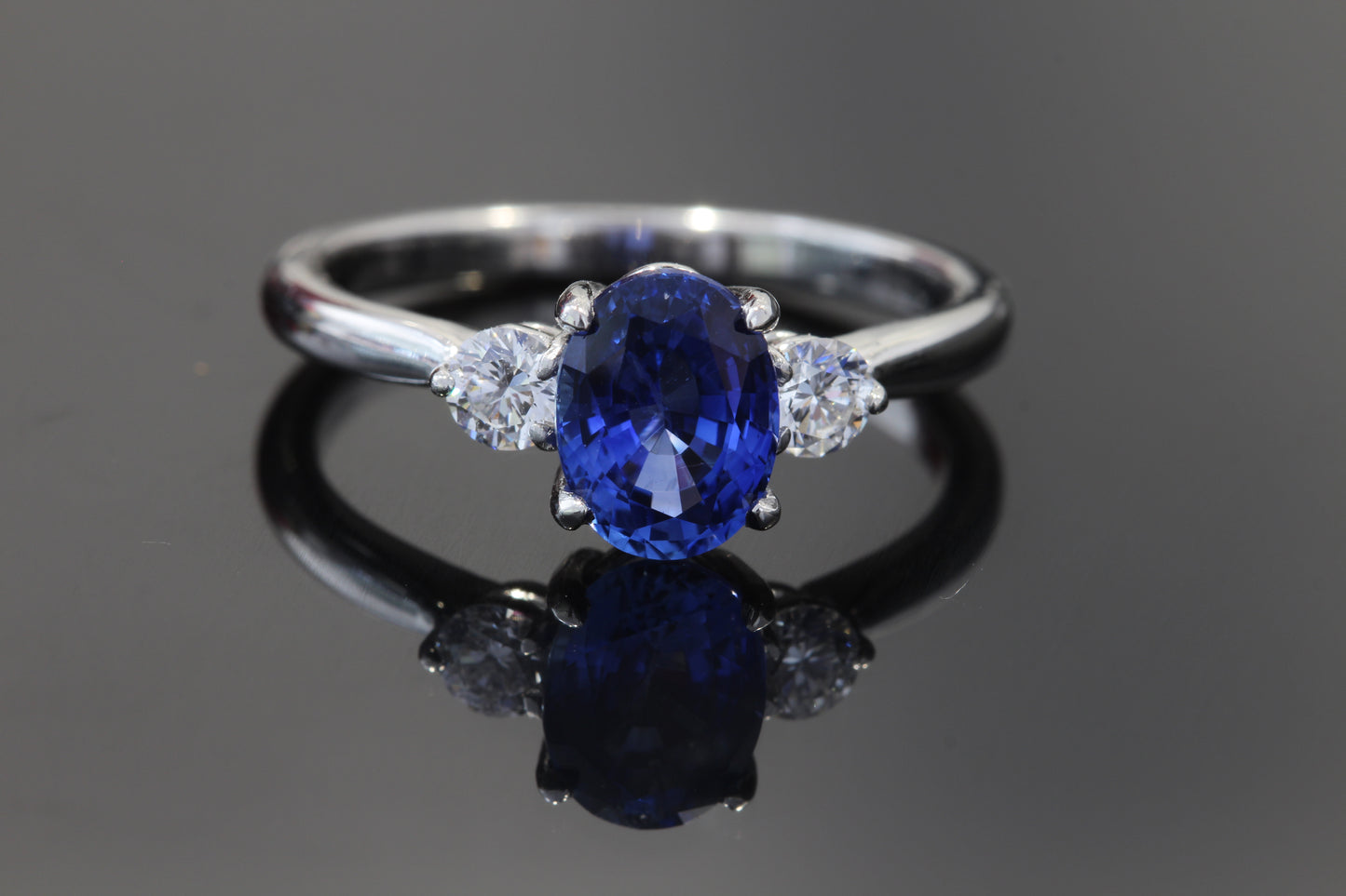 Blue Sapphire and Diamonds
